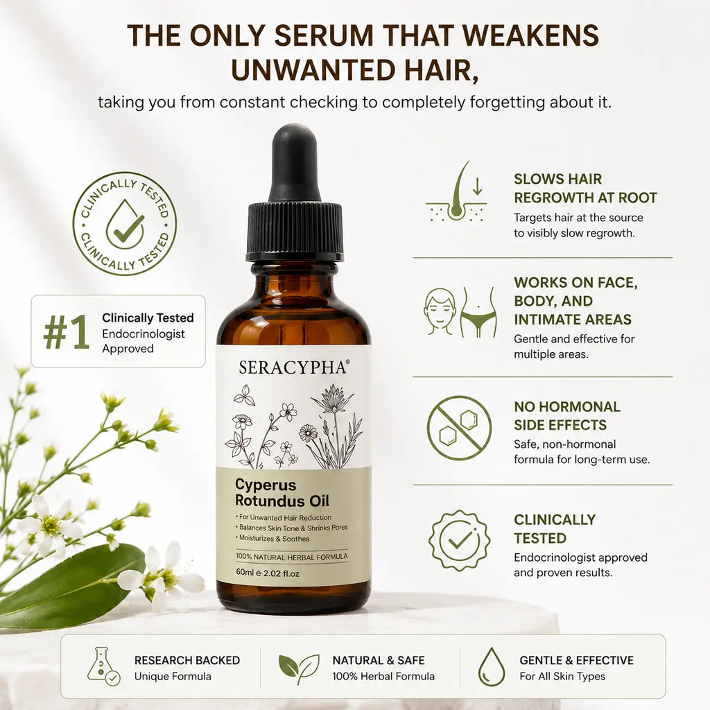Seracypha™ Cyperus Rotundus Skin Serum - Stop Unwanted Hair Growth Naturally